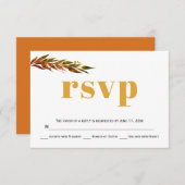 Zweigniederlassung Eukalyptus, Herbstfarben Hochze RSVP Karte (Vorne/Hinten)