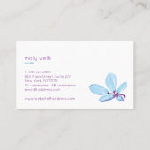 Zweigniederlassung für künstlerisch blaue Lila Was Visitenkarte (Rückseite)