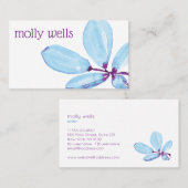 Zweigniederlassung für künstlerisch blaue Lila Was Visitenkarte (Vorne/Hinten)