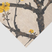 Zweigniederlassung für Minimalistisches Gelbbblümc Seidenpapier (Detail)