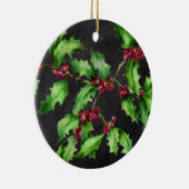 Zweigniederlassung Holiday Chalk Green Holly and R Keramik Ornament (Rechts)