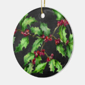 Zweigniederlassung Holiday Chalk Green Holly and R Keramik Ornament (Links)