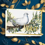 Zweigniederlassung Holiday Peace Dove Olive Folien Feiertagskarte<br><div class="desc">Zweigniederlassung Holiday Peace Dove Olive</div>