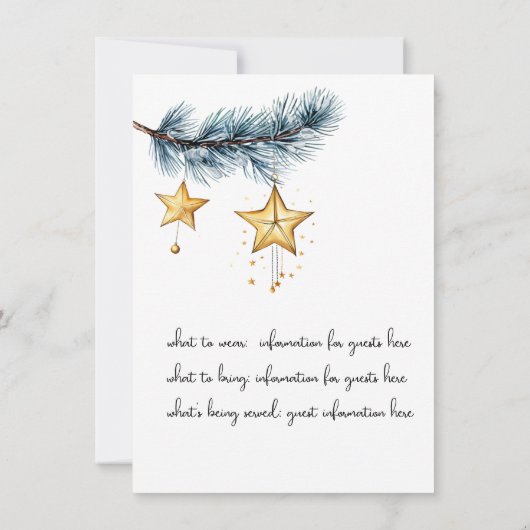 Zweigniederlassung Holiday Tree mit dem Party "Han Einladung (Rückseite)