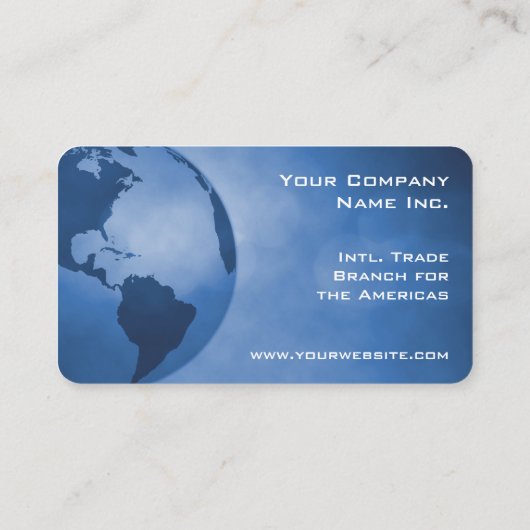 Zweigniederlassung "International Commerce America Visitenkarte (Rückseite)