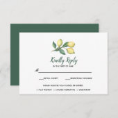 Zweigniederlassung Lemon Tree | Hochzeitsrabatt mi RSVP Karte (Vorne/Hinten)