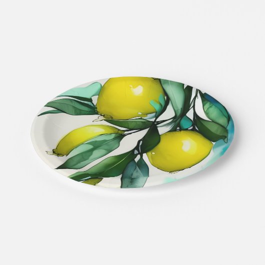 Zweigniederlassung Lemon Tree Pappteller (Schrägansicht)