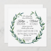 Zweigniederlassung Mute Laurel Wreath Olive Leaf M Einladung (Vorne/Hinten)