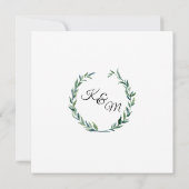 Zweigniederlassung Mute Laurel Wreath Olive Leaf M Einladung (Rückseite)