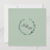 Zweigniederlassung Mute Sage Laurel Wreath Olive L Einladung (Rückseite)