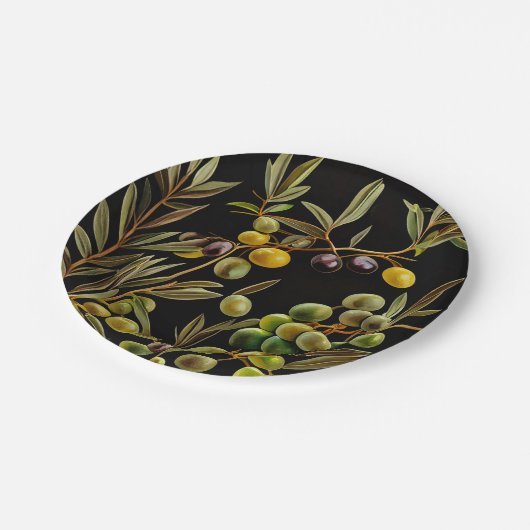 Zweigniederlassung Napkins - Perfekt für mediterra Pappteller (Schrägansicht)