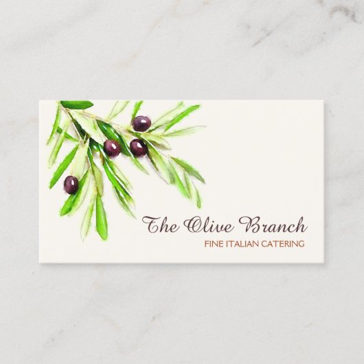 Zweigniederlassung Olive Italienischer oder griech Visitenkarte (Vorderseite)