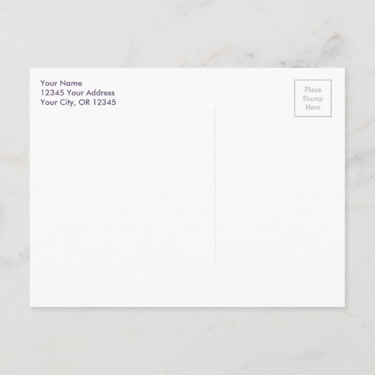 Zweigniederlassung Olive Tree Save the Date | Lila Ankündigungspostkarte (Rückseite)