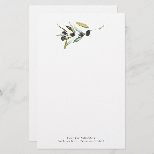 Zweigniederlassung personalisiert Stationery Water Briefpapier (Vorne/Hinten)