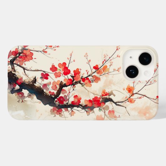 Zweigniederlassung Poetic Plum Blossom im Winter Case-Mate iPhone Hülle (Rückseite (Horizontal))
