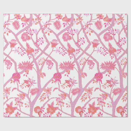 Zweigniederlassung Rosa und Orange-Peony Geschenkpapier (Flach)