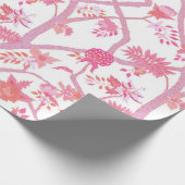 Zweigniederlassung Rosa und Orange-Peony Geschenkpapier (Ecke)