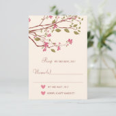 Zweigniederlassung Sakura/Cherry Blossom Wedding R RSVP Karte (Stehend Vorderseite)