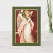 Zweigniederlassung Vintag Angel Spruce Feiertagskarte (Vorderseite)