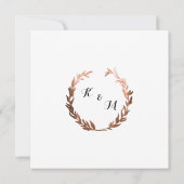Zweigniederlassung von Copper Laurel Wreath Olive Einladung (Rückseite)