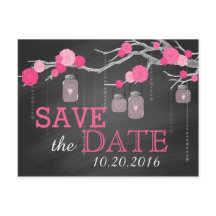 Zweigplatine in Rosa Save the Date