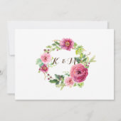 Zweigstelle Berries Rose Peony Einladung (Rückseite)