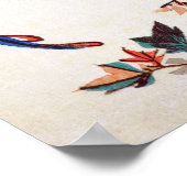 Zweigstelle Blaue Magie auf Ahorn von Hiroshige Poster (Ecke)