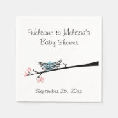 Zweigstelle Blossom und Nest Baby Dusche Napkins Serviette (Vorderseite)