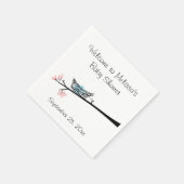 Zweigstelle Blossom und Nest Baby Dusche Napkins Serviette (Ecke)