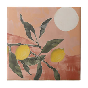 Zweigstelle Boho Lemon mit Sun Minimalistisch Abst Fliese