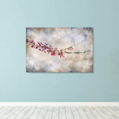 Zweigstelle Cherry Blossom Leinwanddruck (Insitu (Holzboden))