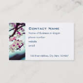 Zweigstelle Cherry Blossom Visitenkarte (Rückseite)