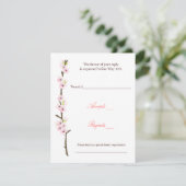 Zweigstelle Cherry Blossom (weiß) RSVP Karte (Stehend Vorderseite)
