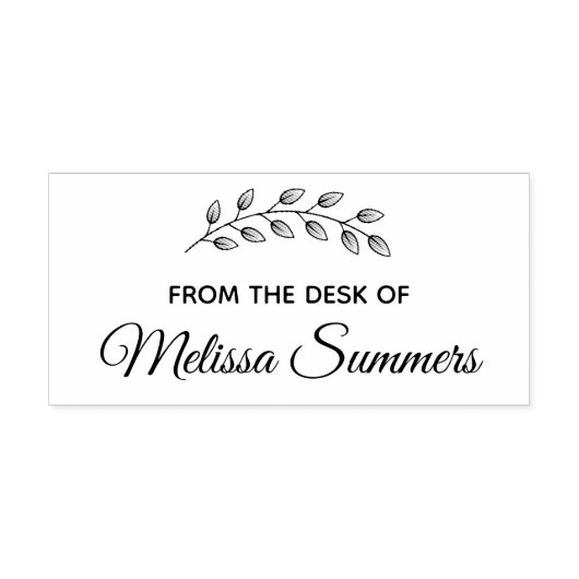 Zweigstelle der botanischen Blätter vom Schreibtis Gummistempel (Prägung)