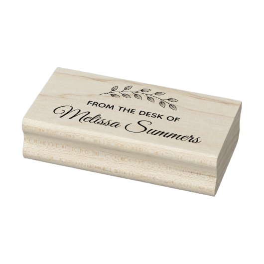 Zweigstelle der botanischen Blätter vom Schreibtis Gummistempel (Stempel)