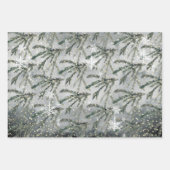 Zweigstelle des grauen Winterspruce unter dem gold Geschenkpapier Set (Vorderseite 3)