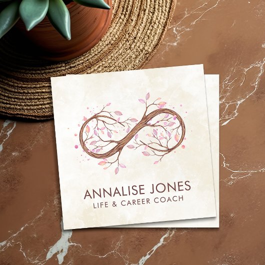 Zweigstelle des unendlichen Baumes - Pastells Quadratische Visitenkarte