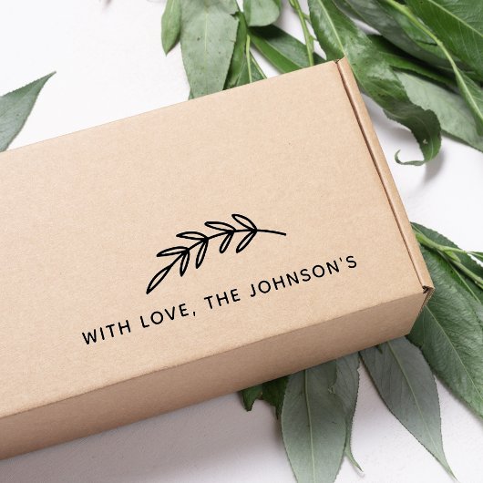 Zweigstelle für grafische Blätter mit Liebe-Famili Gummistempel