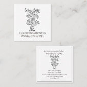 Zweigstelle Gardener Landscaper Obstbaum Quadratische Visitenkarte (Vorne/Hinten)