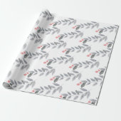 Zweigstelle Holiday Berry Leaf Geschenkpapier (Ungerollt)