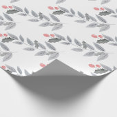 Zweigstelle Holiday Berry Leaf Geschenkpapier (Ecke)