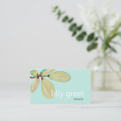 Zweigstelle künstlerisches Grünes Leaf Visitenkarte (Stehend Vorderseite)