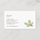 Zweigstelle künstlerisches Grünes Leaf Visitenkarte (Rückseite)