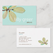 Zweigstelle künstlerisches Grünes Leaf Visitenkarte (Vorne/Hinten)