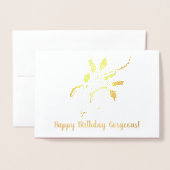Zweigstelle Lemon Botanical Birthday Real Foil Car Folienkarte (Vorderseite mit Umschlag)