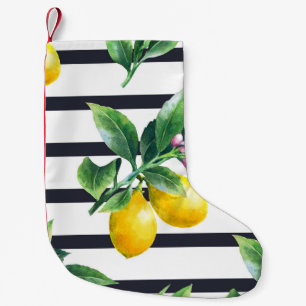 Zweigstelle Lemon: Citrus Watercolor Bliss Kleiner Weihnachtsstrumpf