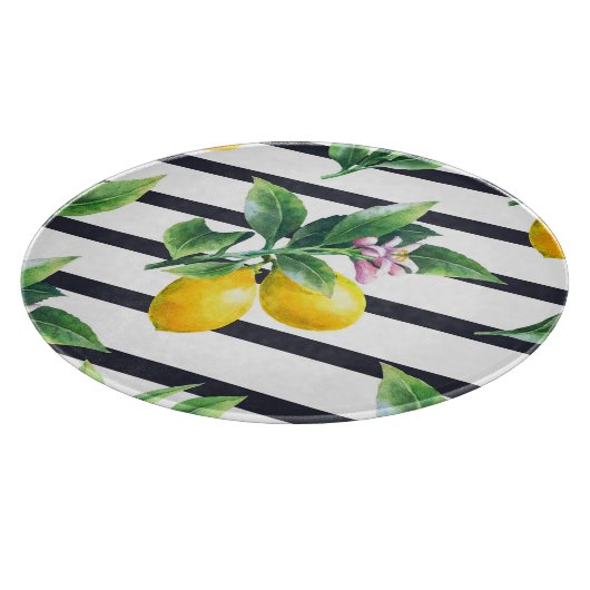 Zweigstelle Lemon: Citrus Watercolor Bliss Schneidebrett (Ecke)