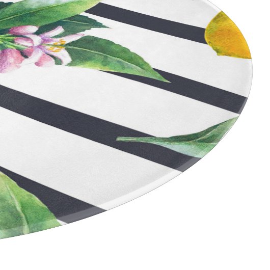 Zweigstelle Lemon: Citrus Watercolor Bliss Schneidebrett (Ecke)