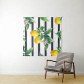 Zweigstelle Lemon: Citrus Watercolor Bliss Wandteppich (Beispiel (Horizontal))