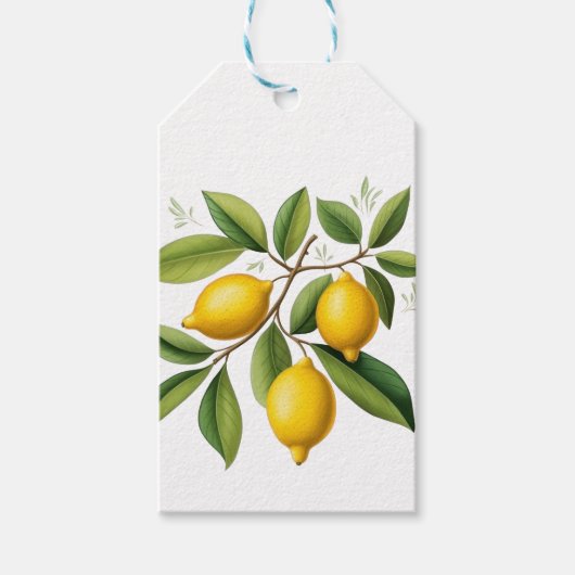 Zweigstelle Lemon Elegant Vintag Geschenkanhänger (Vorderseite)